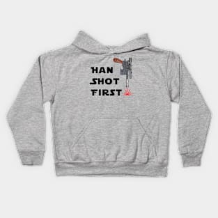 Who shot first? Kids Hoodie